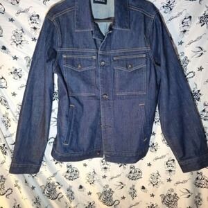 Men's Medium Bonobos Stretch Dark Indigo Denim Jacket (Never Worn)